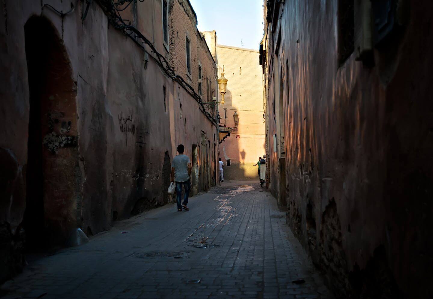 Narrow street in Medina; Marrakech